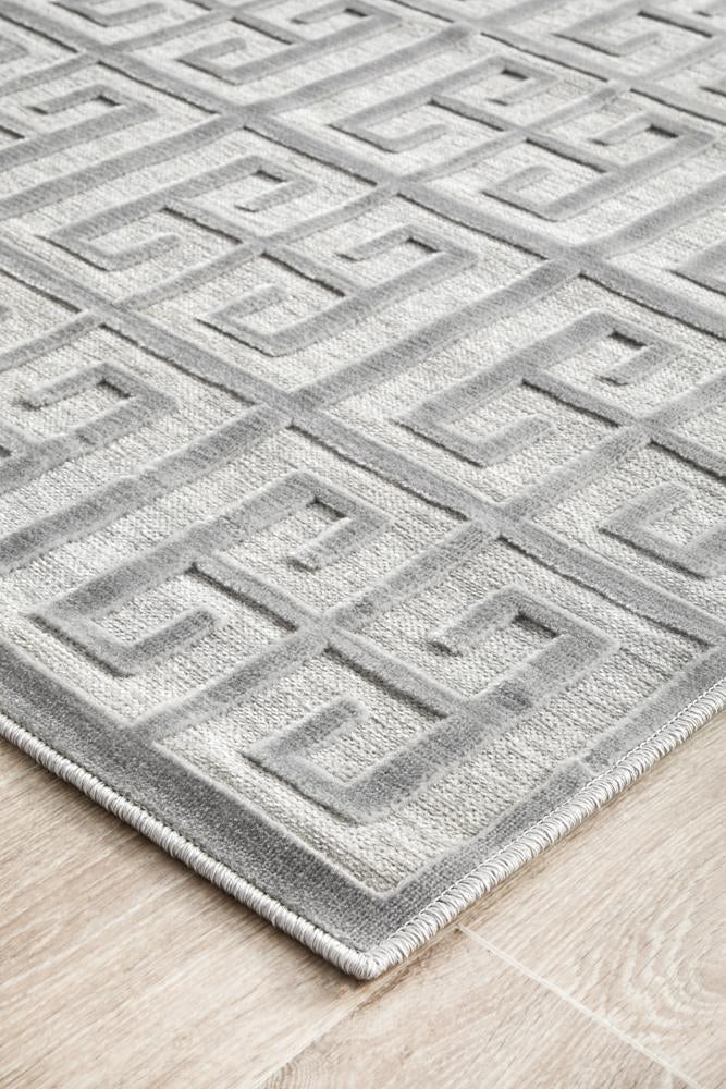 York Brenda Silver Runner Rug - Floorsome - YORK COLLECTION - YRK - BREN - SIL - 300X80 - YORK COLLECTION