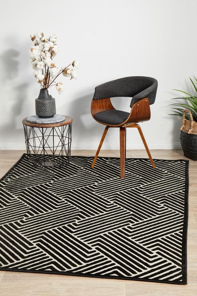 York Cindy Black & Gold Rug - Floorsome - YORK COLLECTION - YRK - CIND - GLD - 230X160 - YORK COLLECTION