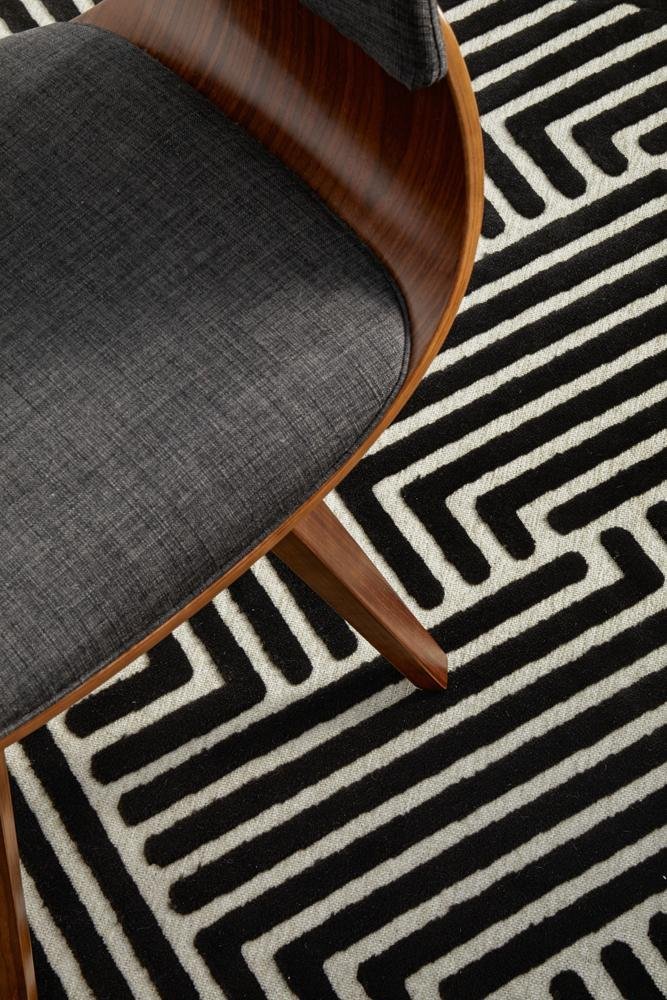 York Cindy Black & Gold Rug - Floorsome - YORK COLLECTION - YRK - CIND - GLD - 230X160 - YORK COLLECTION