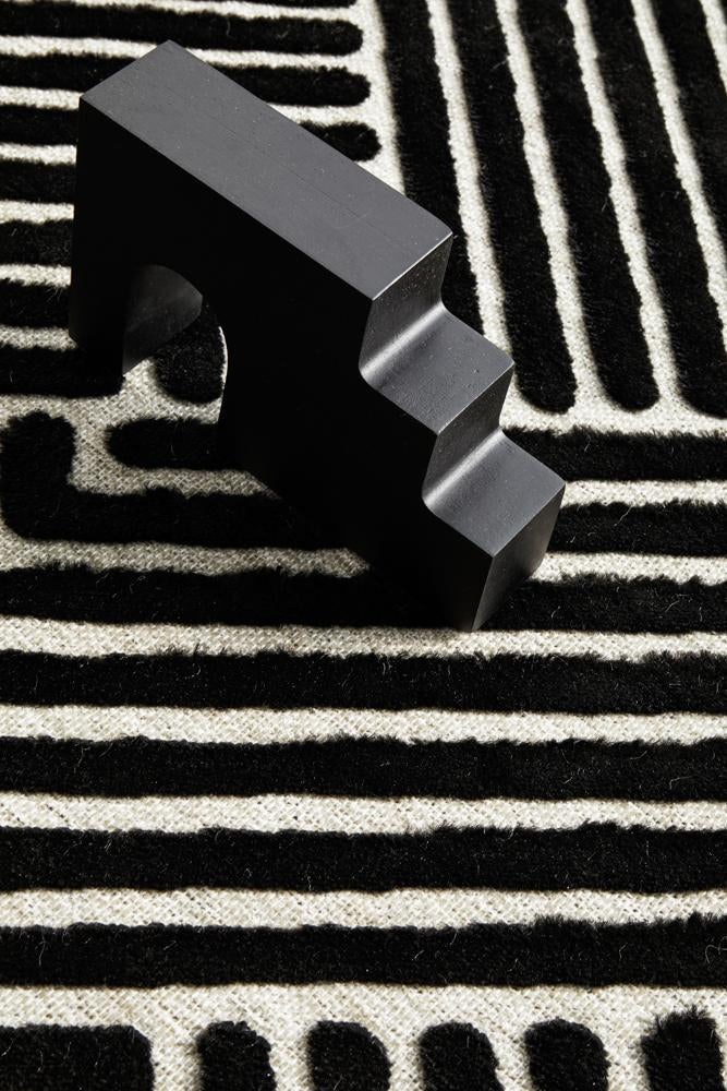 York Cindy Black & Gold Runner Rug - Floorsome - YORK COLLECTION - YRK - CIND - GLD - 300X80 - YORK COLLECTION