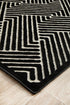 York Cindy Black & Gold Runner Rug - Floorsome - YORK COLLECTION - YRK - CIND - GLD - 300X80 - YORK COLLECTION