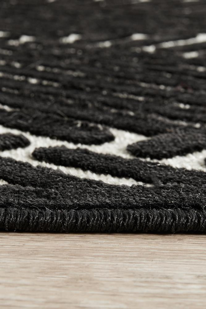 York Cindy Black & Gold Runner Rug - Floorsome - YORK COLLECTION - YRK - CIND - GLD - 300X80 - YORK COLLECTION