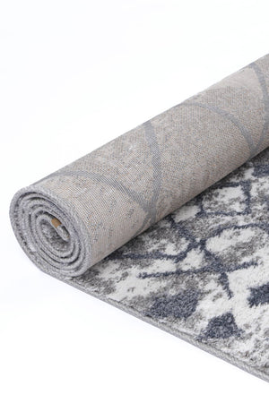 Yuzil Blue Abstract Rug - Floorsome - Rug