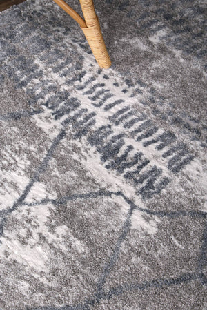 Yuzil Blue Abstract Rug - Floorsome - Rug
