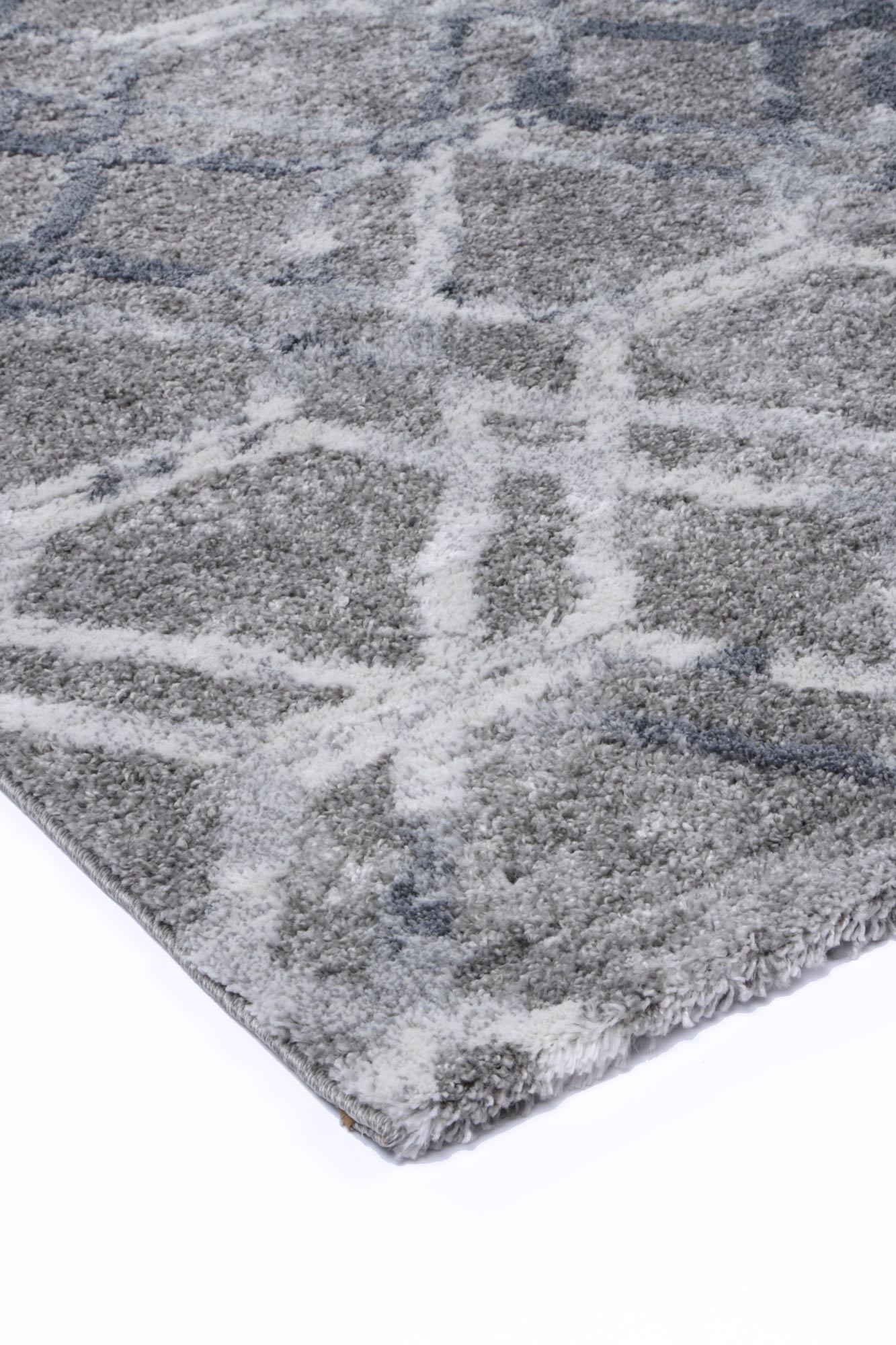 Yuzil Blue Lattice Rug - Floorsome - Rug - CENT12011 - Rug