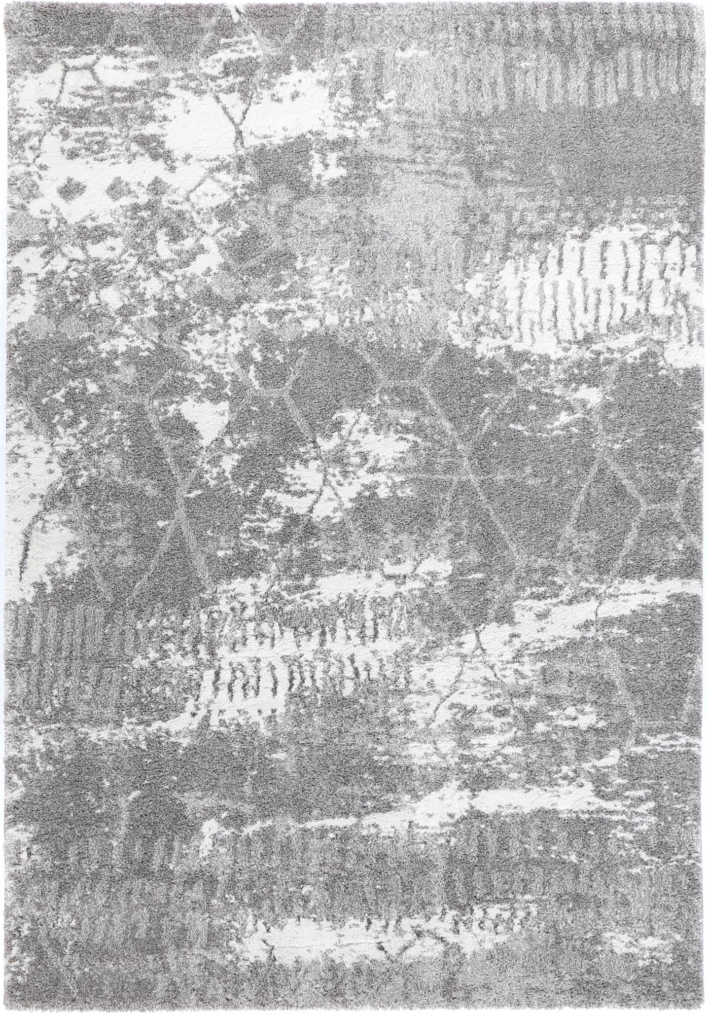 Yuzil Grey Abstract Rug - Floorsome - Rug