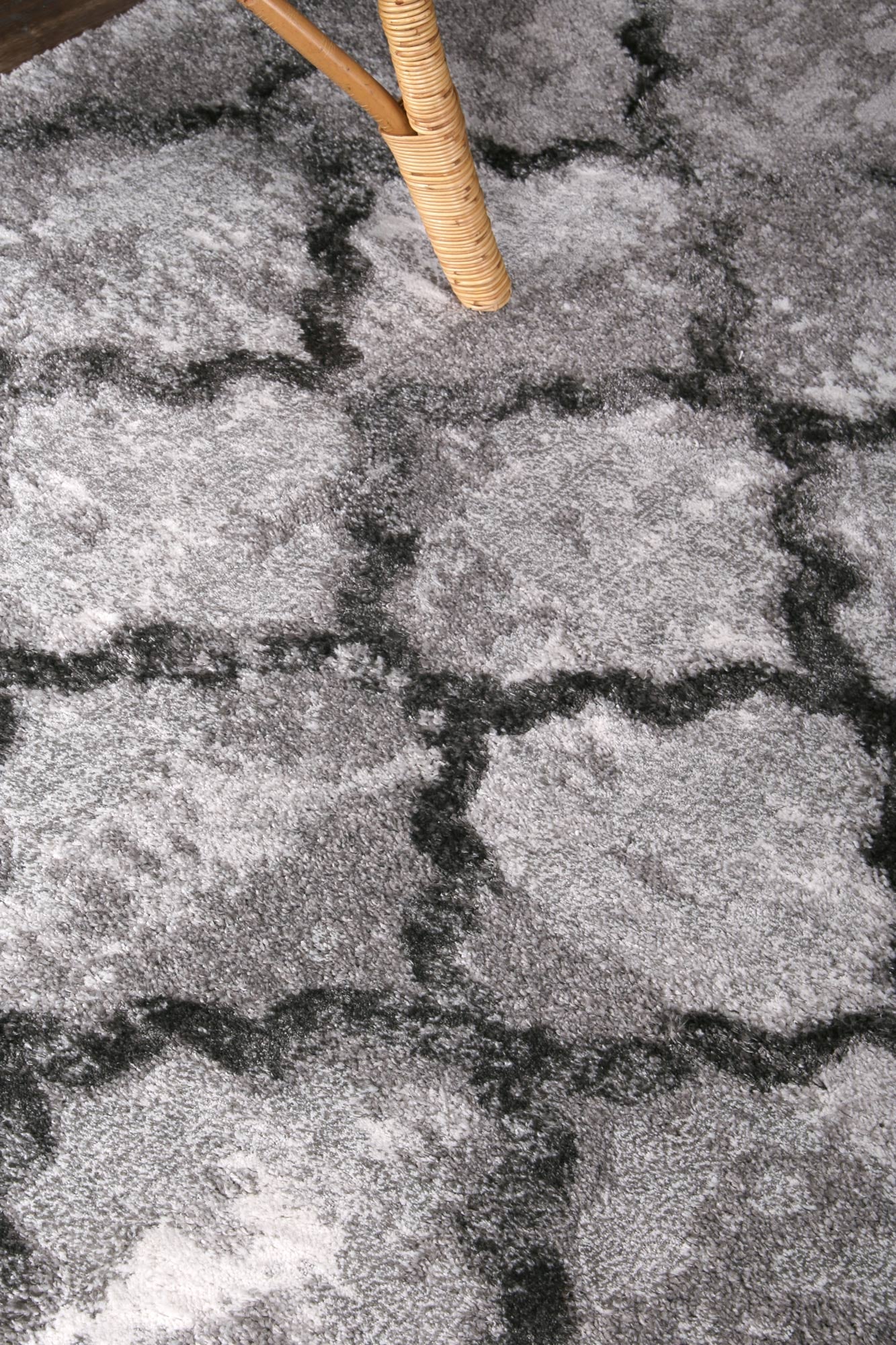 Yuzil Grey Lattice Rug - Floorsome - Rug - CENT12009 - Rug