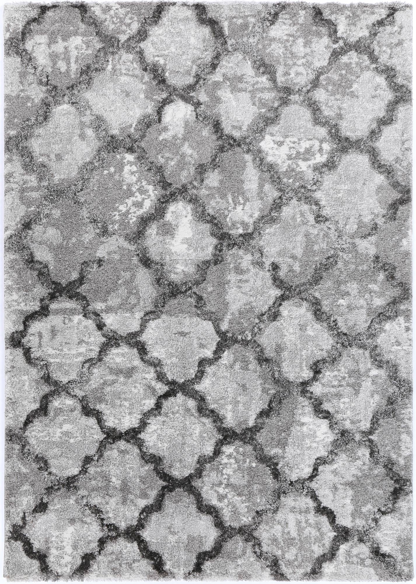 Yuzil Grey Lattice Rug - Floorsome - Rug - CENT12009 - Rug