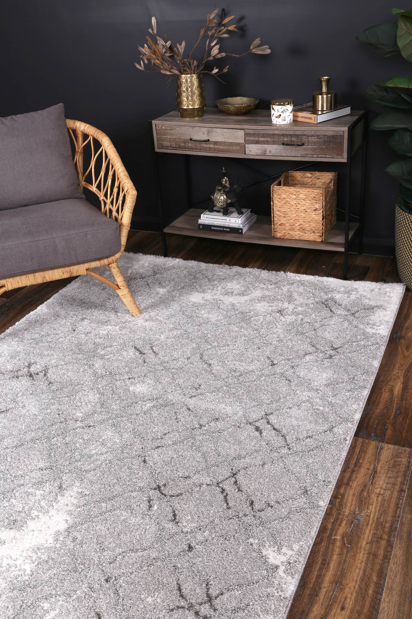 Yuzil Grey Transitional Rug - Floorsome - Rug - CENT12012 - Rug