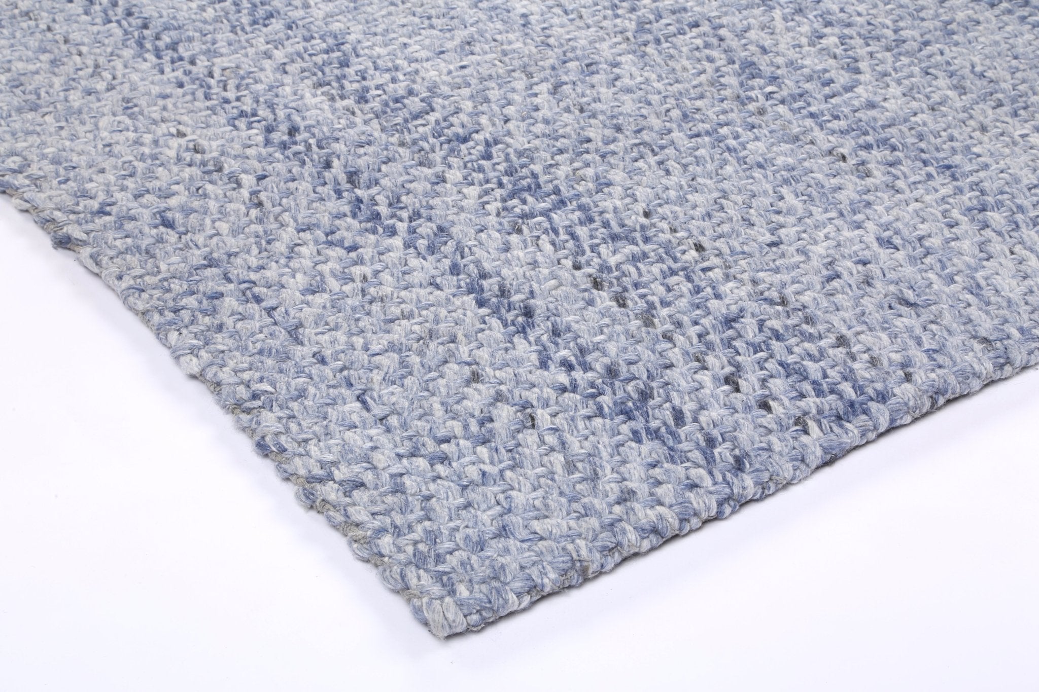 Zayna Chignon Blue Wool Blend Rug - Floorsome - Rug - HARL160CHIGBLUE - Rug
