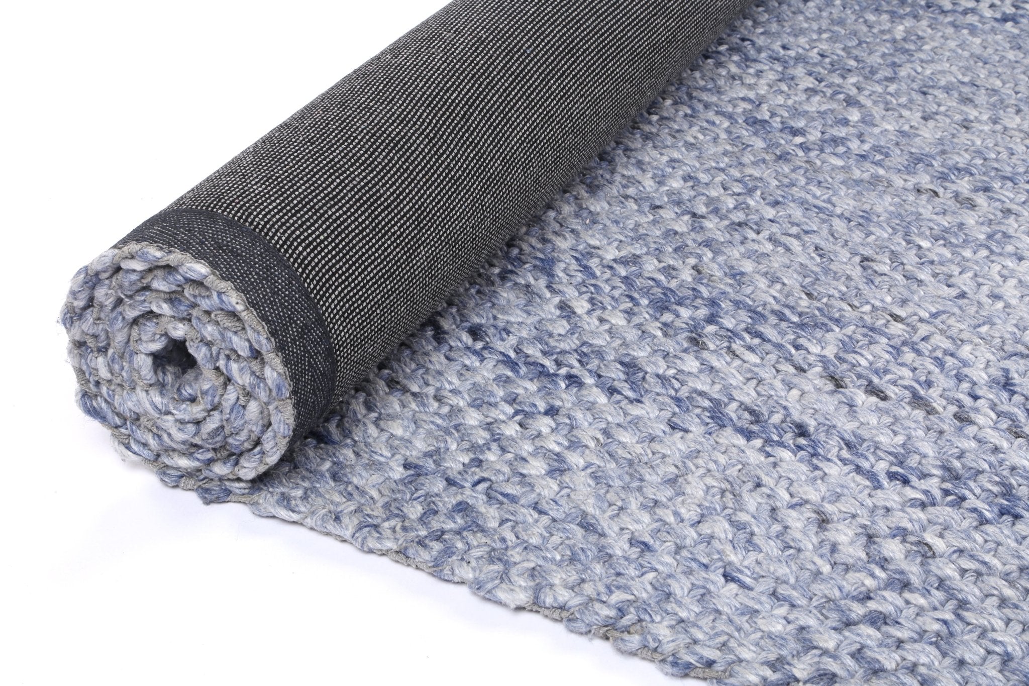 Zayna Chignon Blue Wool Blend Rug - Floorsome - Rug - HARL160CHIGBLUE - Rug