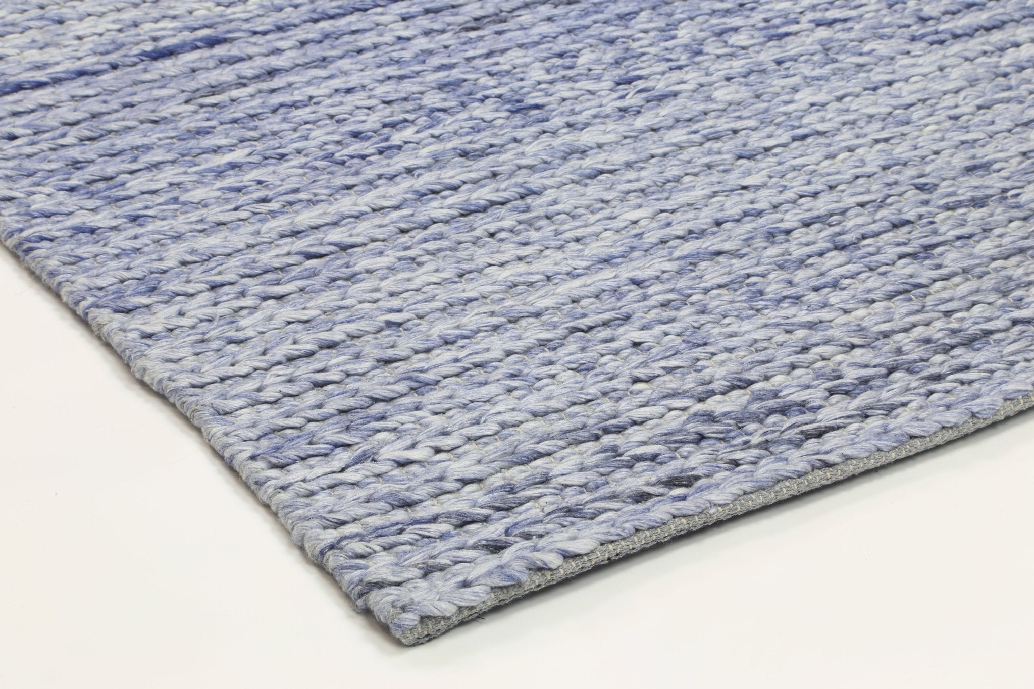 Zayna Cue Blue Wool Blend Rug - Floorsome - Rug - HARL160CUEBLUE - Rug