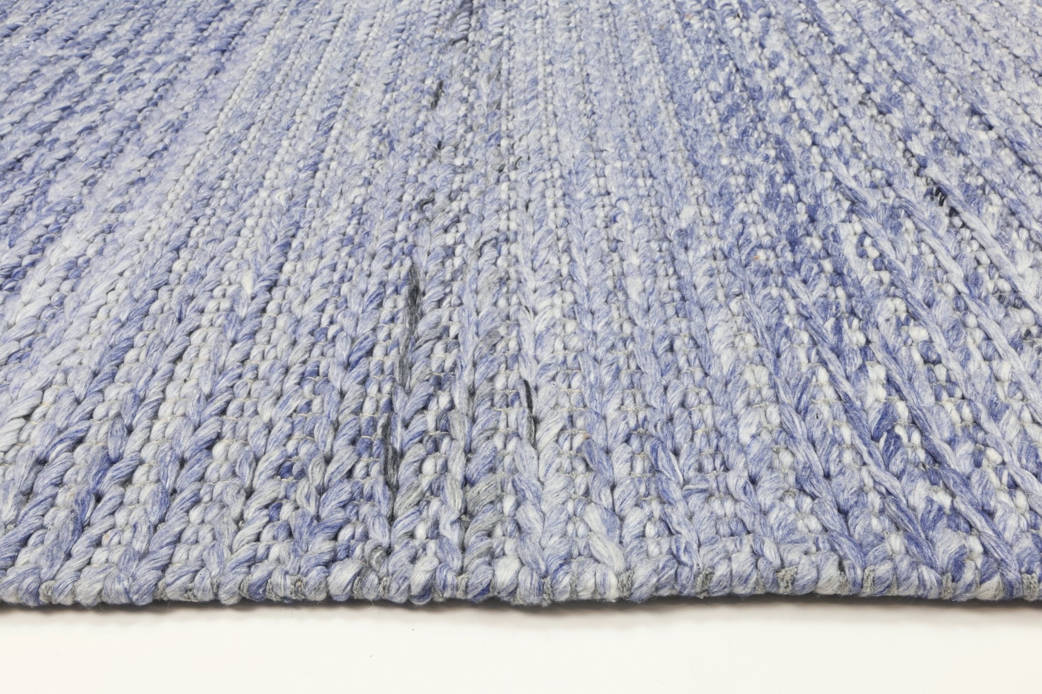 Zayna Cue Blue Wool Blend Rug - Floorsome - Rug - HARL160CUEBLUE - Rug