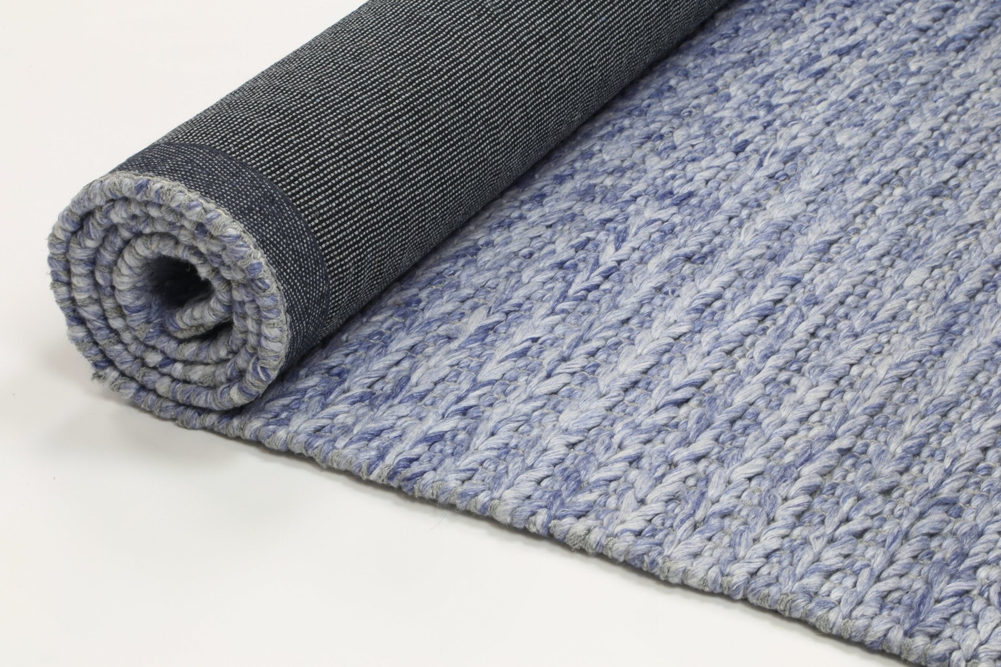 Zayna Cue Blue Wool Blend Rug - Floorsome - Rug - HARL160CUEBLUE - Rug