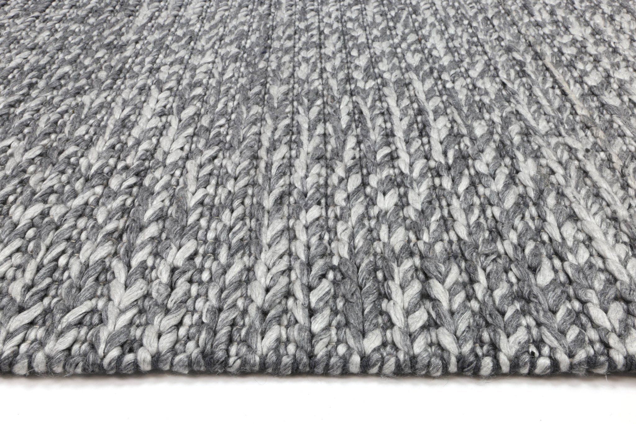 Zayna Cue Charcoal Wool Blend Rug - Floorsome - Rug - HARL160CUECHAR - Rug