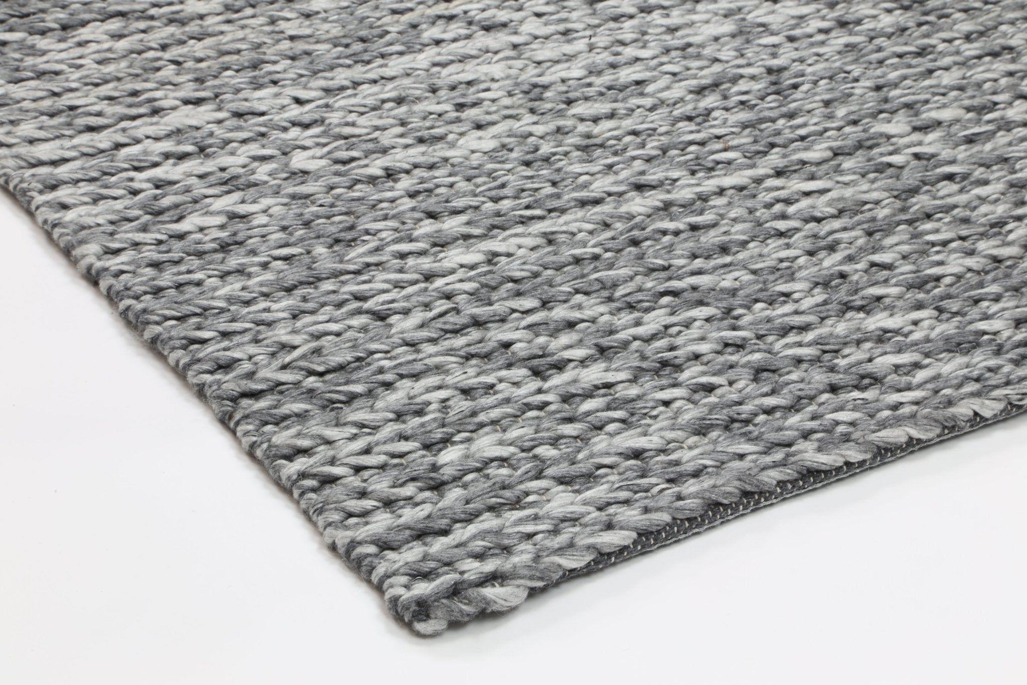 Zayna Cue Charcoal Wool Blend Rug - Floorsome - Rug - HARL160CUECHAR - Rug