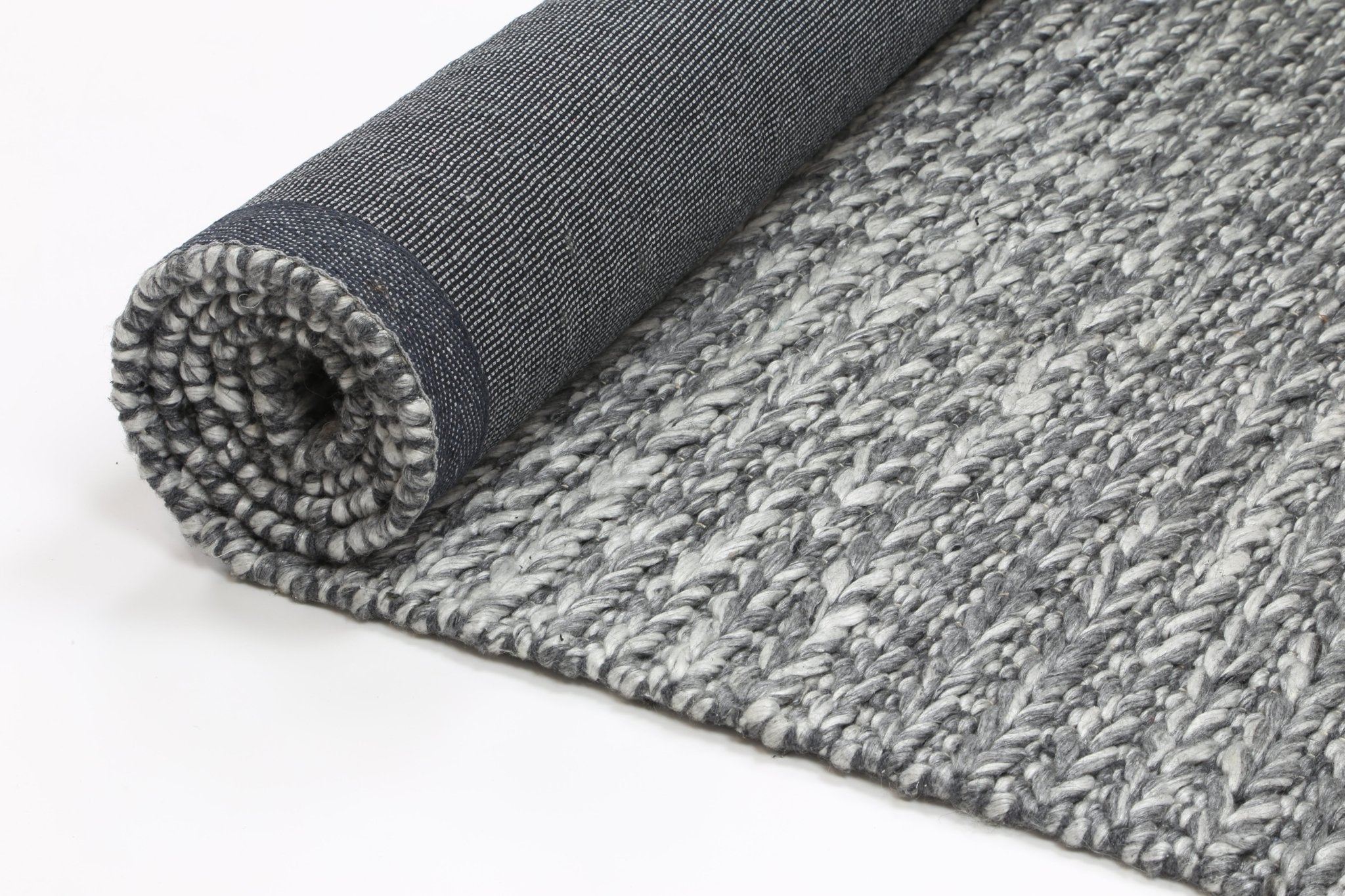 Zayna Cue Charcoal Wool Blend Rug - Floorsome - Rug - HARL160CUECHAR - Rug