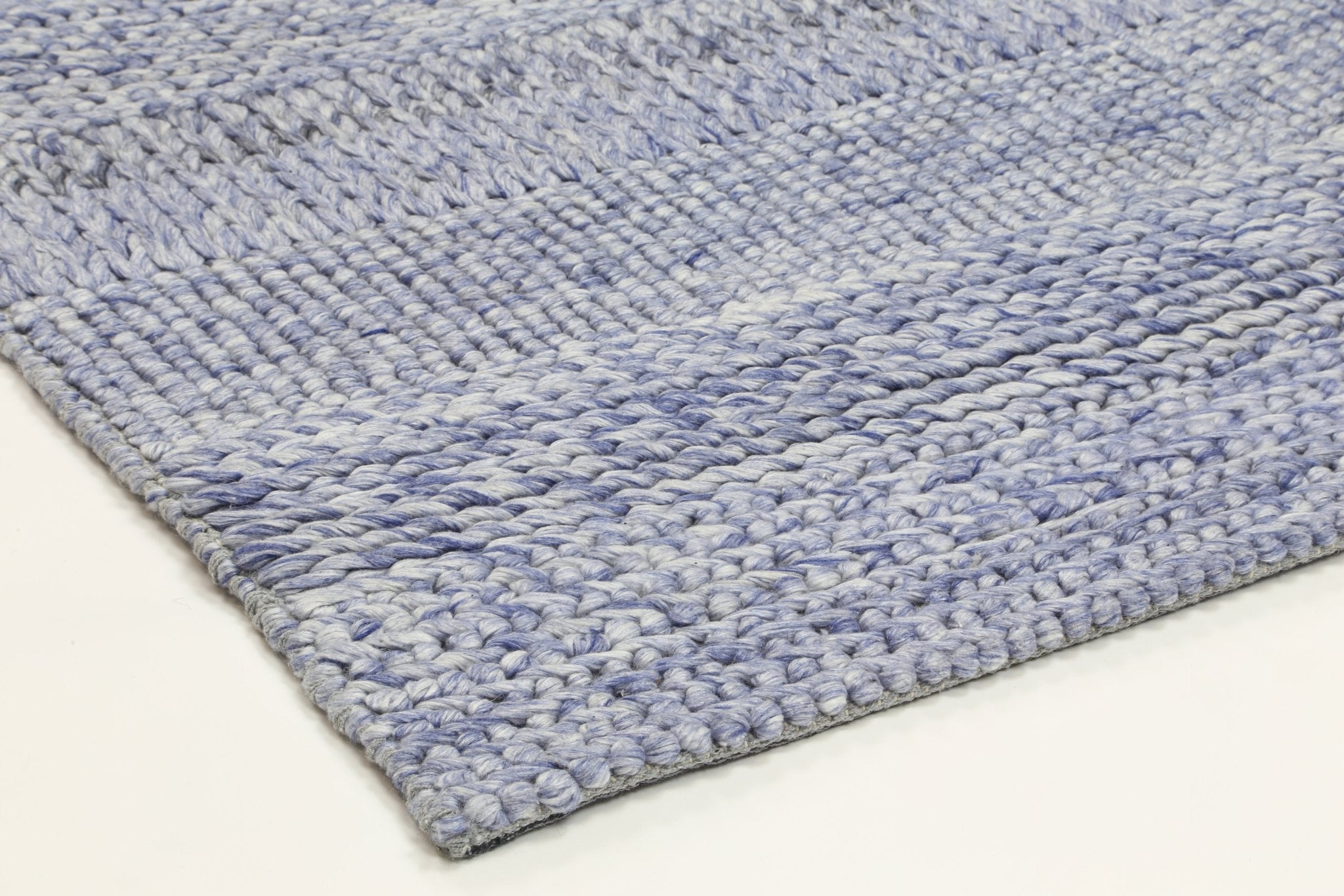 Zayna Grace Blue Wool Blend Rug - Floorsome - Rug - HARL160GRACBLUE - Rug