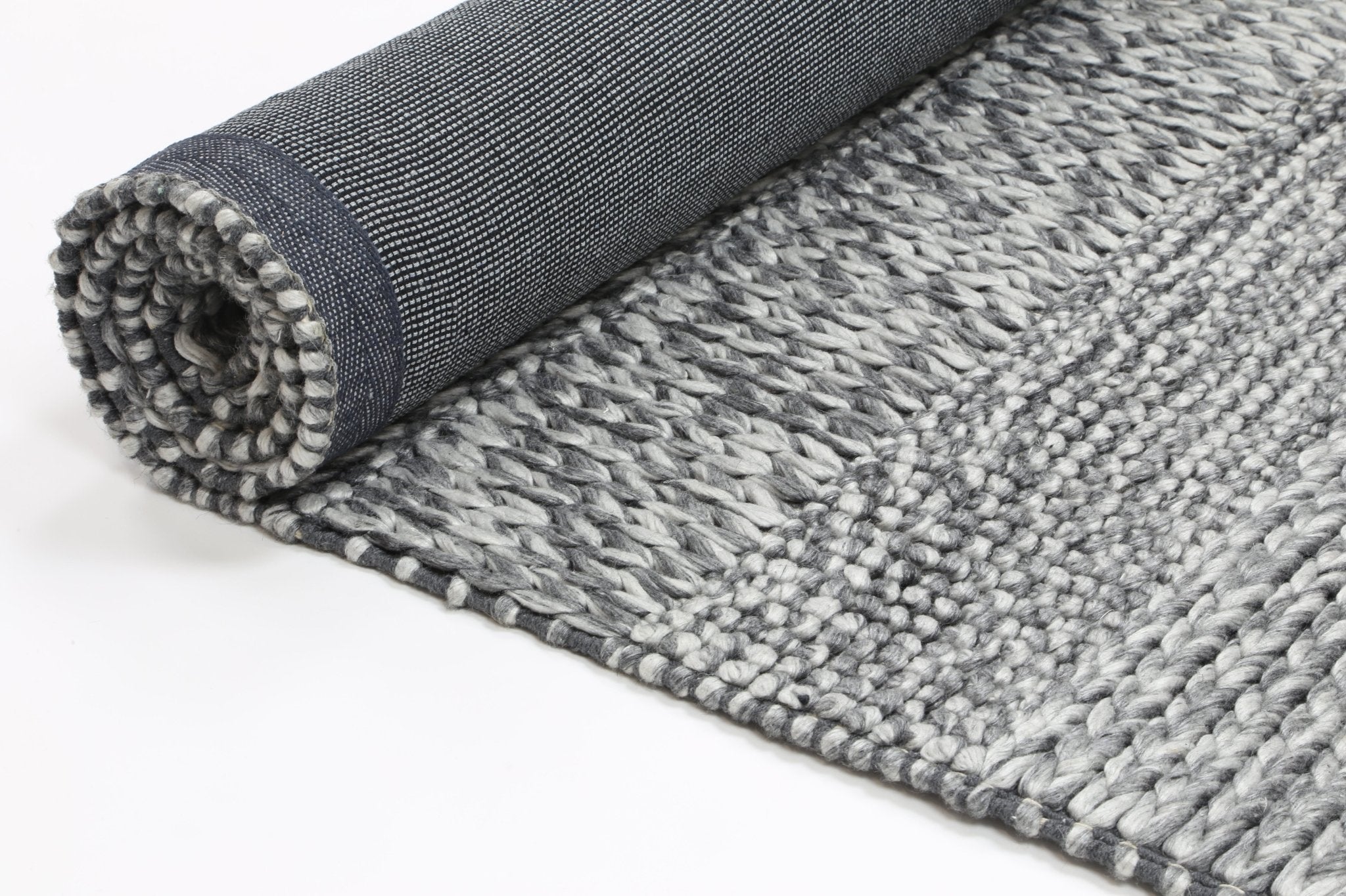 Zayna Grace Charcoal Wool Blend Rug - Floorsome - Rug - HARL160GRACCHAR - Rug