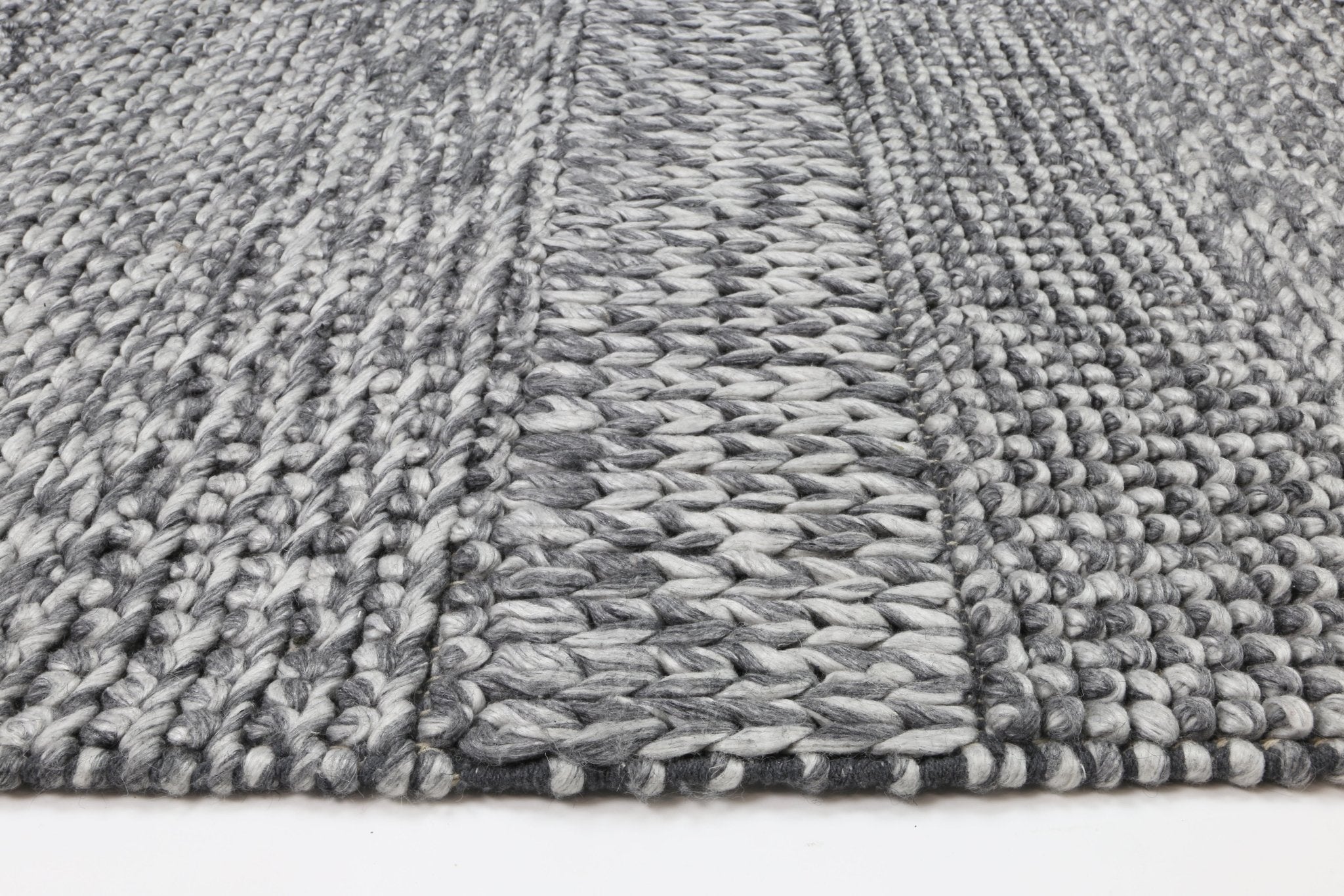 Zayna Grace Charcoal Wool Blend Rug - Floorsome - Rug - HARL160GRACCHAR - Rug