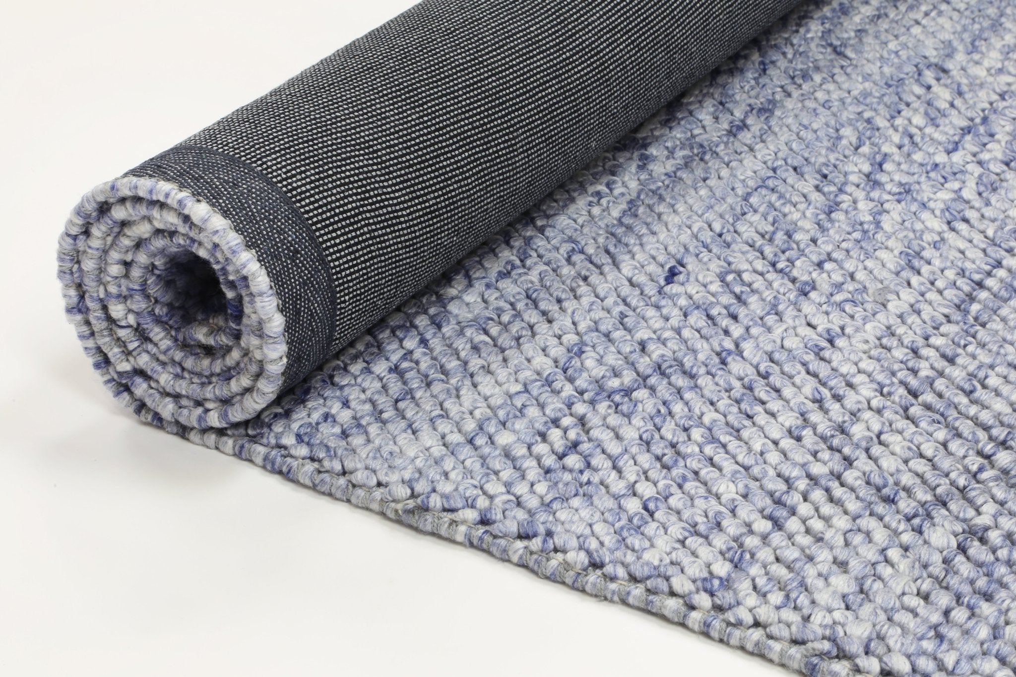 Zayna Loopy Blue Wool Blend Rug - Floorsome - Rug - HARL160LOOPBLUE - Rug