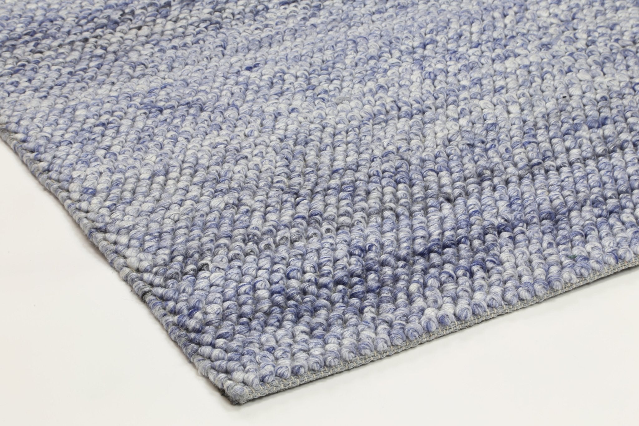 Zayna Loopy Blue Wool Blend Rug - Floorsome - Rug - HARL160LOOPBLUE - Rug