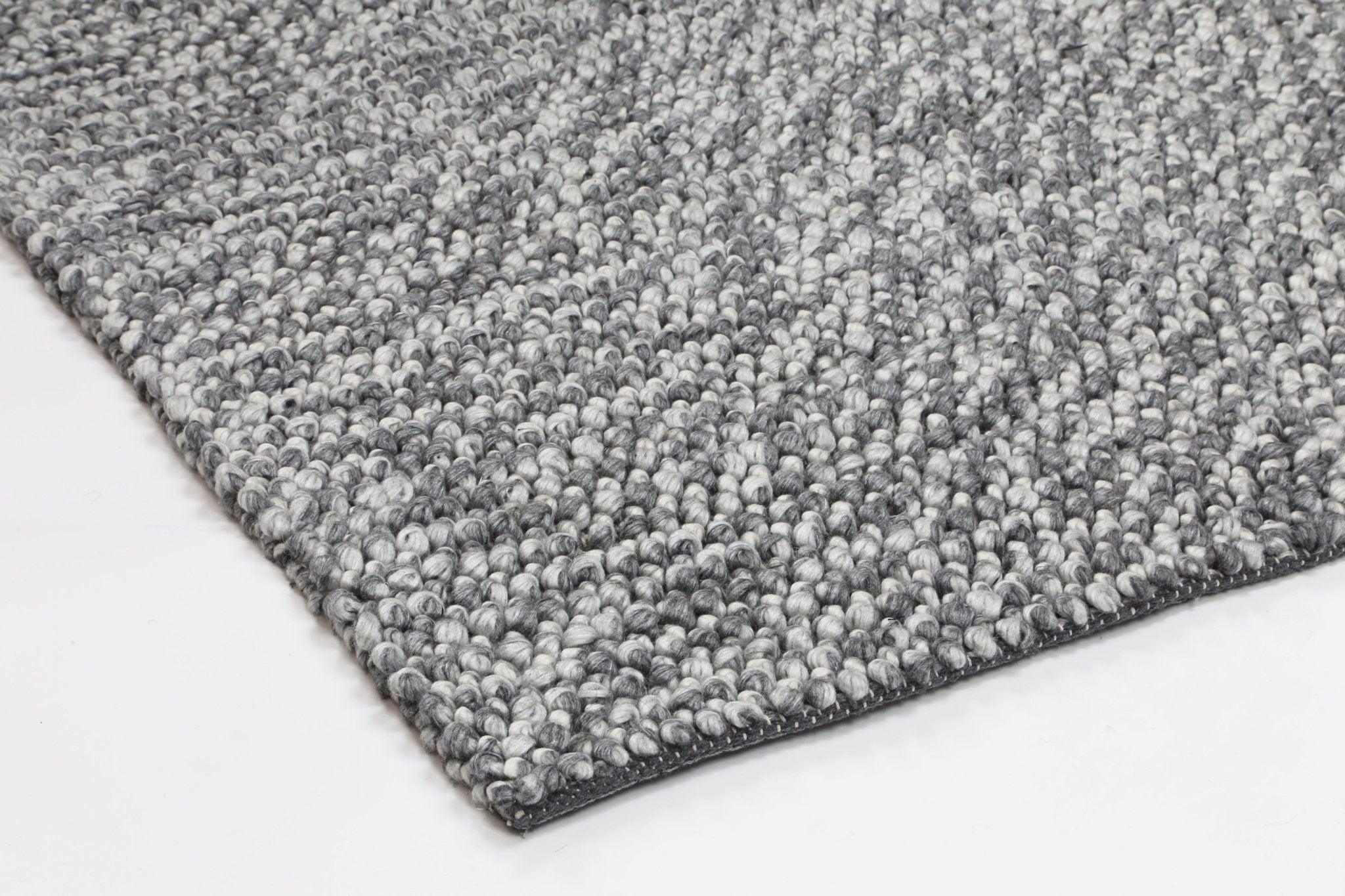 Zayna Loopy Charcoal Wool Blend Rug - Floorsome - Rug - HARL160LOOPCHAR - Rug