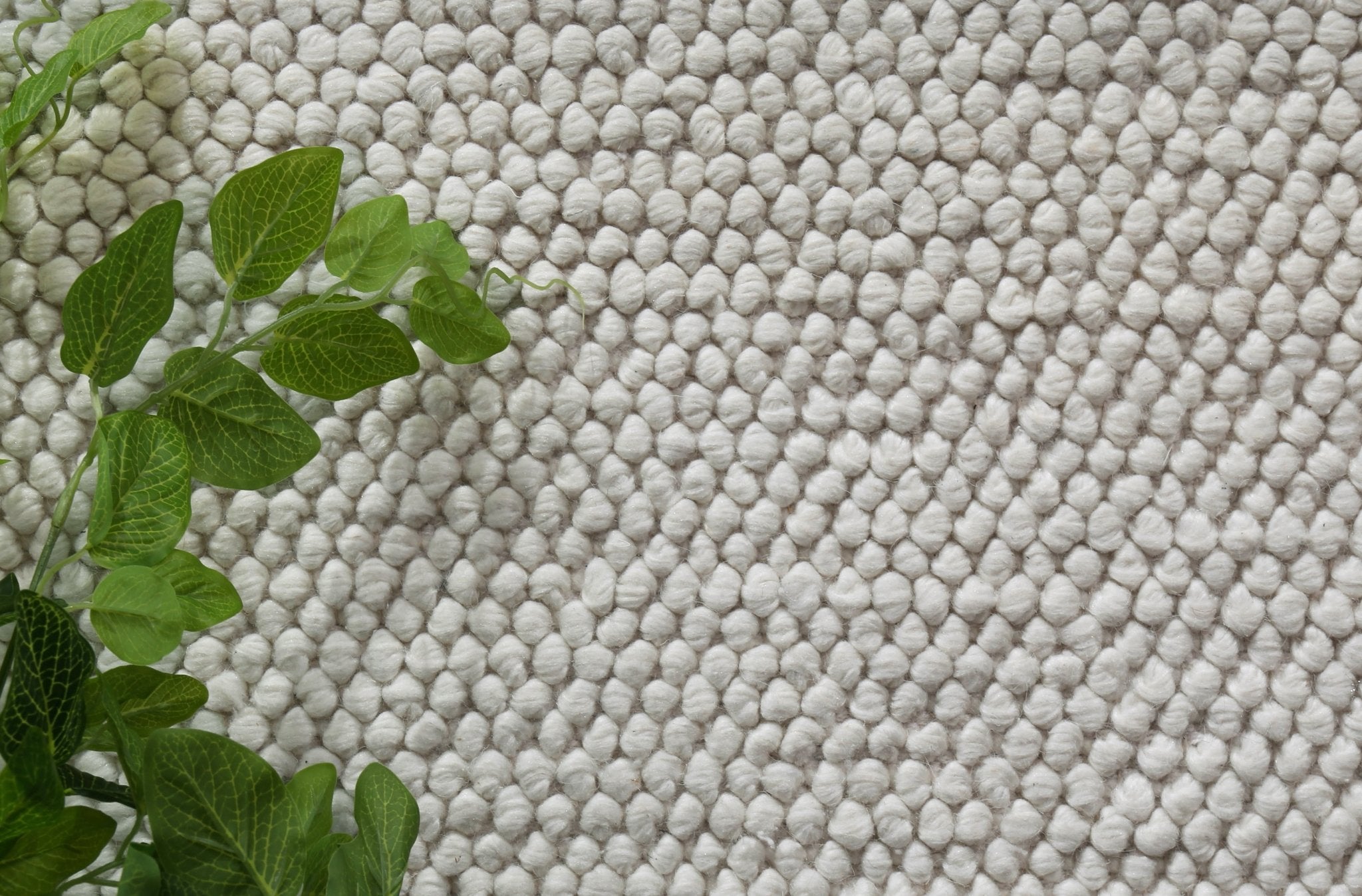 Zayna Loopy White Wool Blend Rug - Floorsome - Rug - HARL160LOOPWHIT - Rug