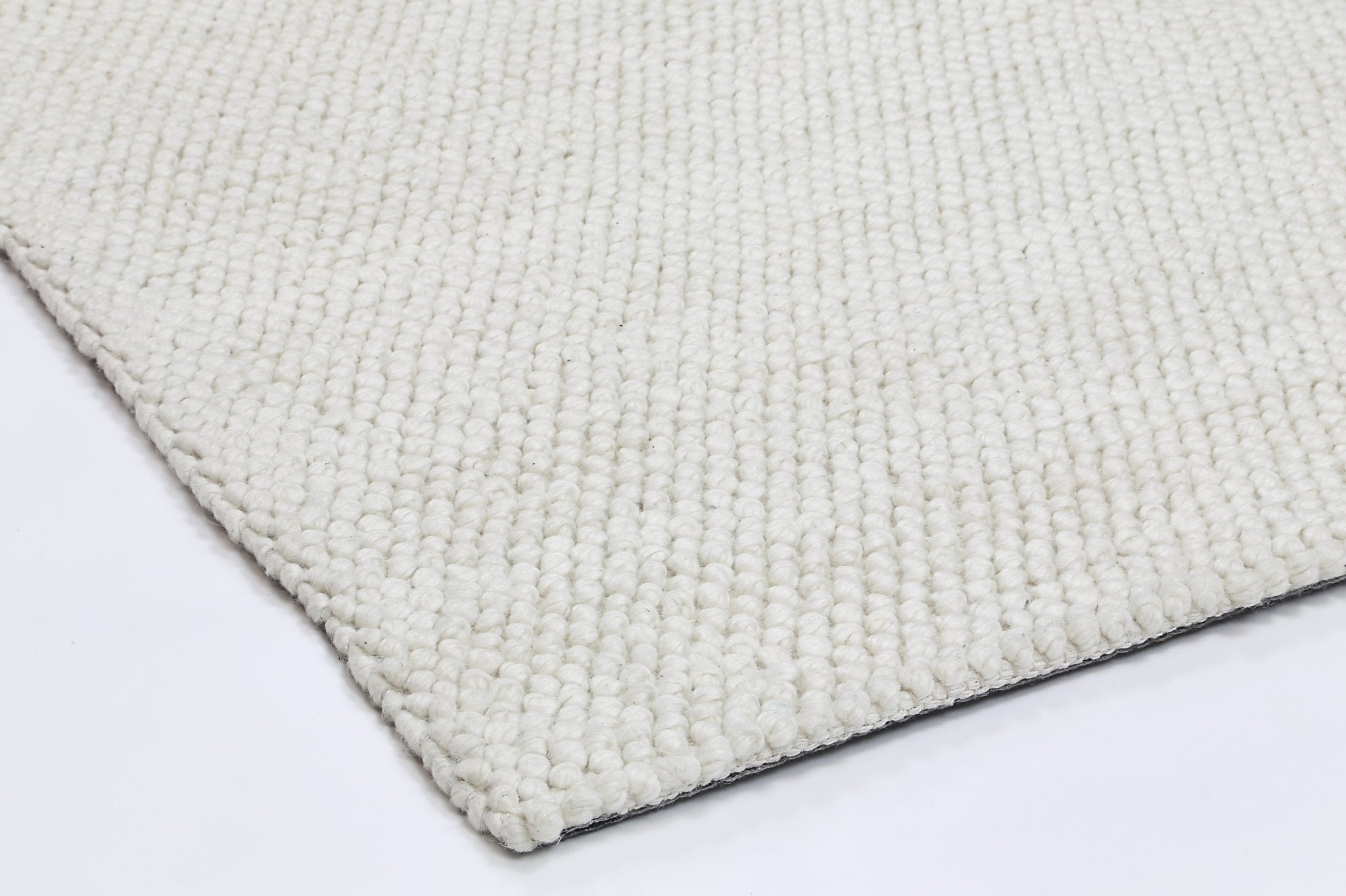 Zayna Loopy White Wool Blend Rug - Floorsome - Rug - HARL160LOOPWHIT - Rug