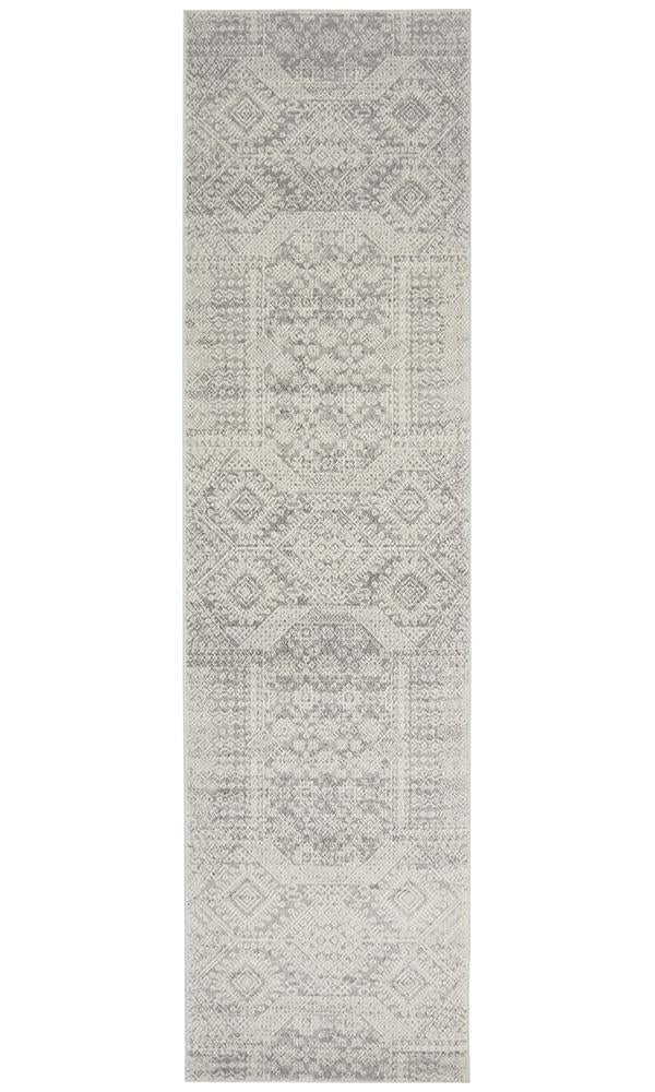 Zelda Silver Grey Runner Rug - Floorsome - Modern - MIR - 351 - SIL - 300X80 - Modern