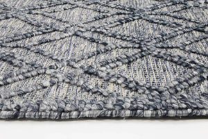 Braided Zair Contemporary Tribal Rug Blue