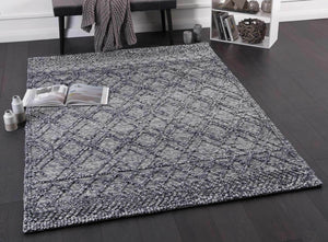 Braided Zair Contemporary Tribal Rug Blue