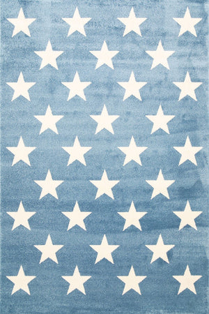 Piccolo  Blue and White Stars Kids Rug