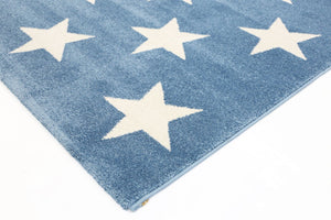 Piccolo  Blue and White Stars Kids Rug