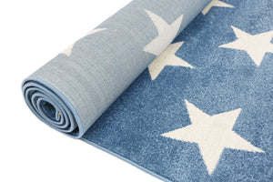 Piccolo  Blue and White Stars Kids Rug