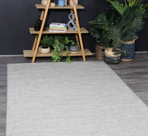 Sun Dance Grey and Blue Reversible Indoor Outdoor Rug