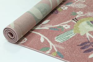 Nova Kids Pastel Birds Rug Pink