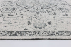 Rustic Vintage Motif 2 in 1 Reversible Rug Grey