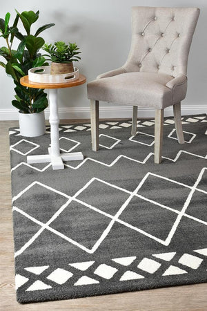 Chiapas Berber Grey White Rug 63207-690