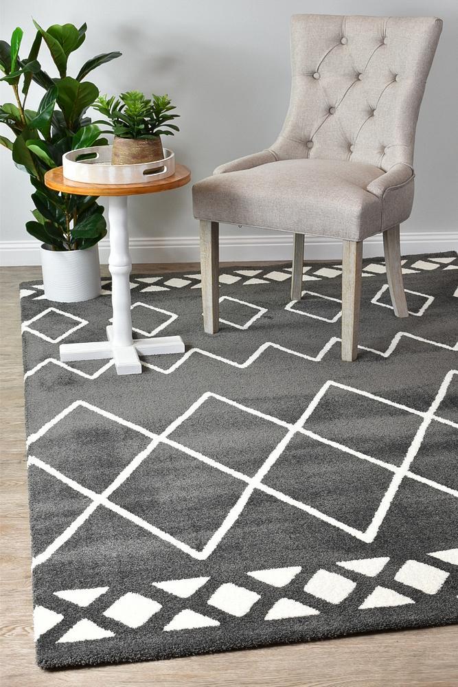 Chiapas Berber Grey White Rug 63207-690