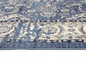 Arya Navy Blue Ziegler Distressed Traditional Ikat Rug - Floorsome