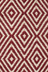 Modern Flatweave Diamond Design Red Rug