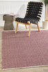 Modern Flatweave Diamond Design Red Rug
