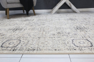 Arya Cream Ziegler Traditional Ikat Rug - Floorsome
