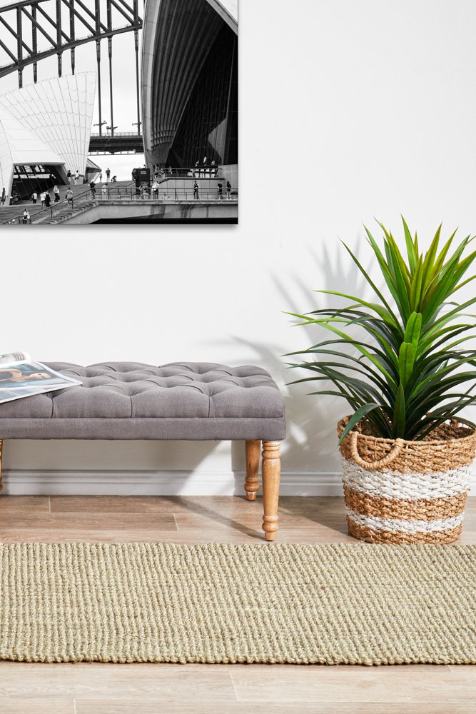 Chunky Natural Fiber Barker Platinum Runner Rug