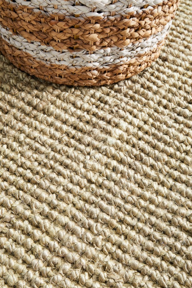 Chunky Natural Fiber Barker Platinum Runner Rug