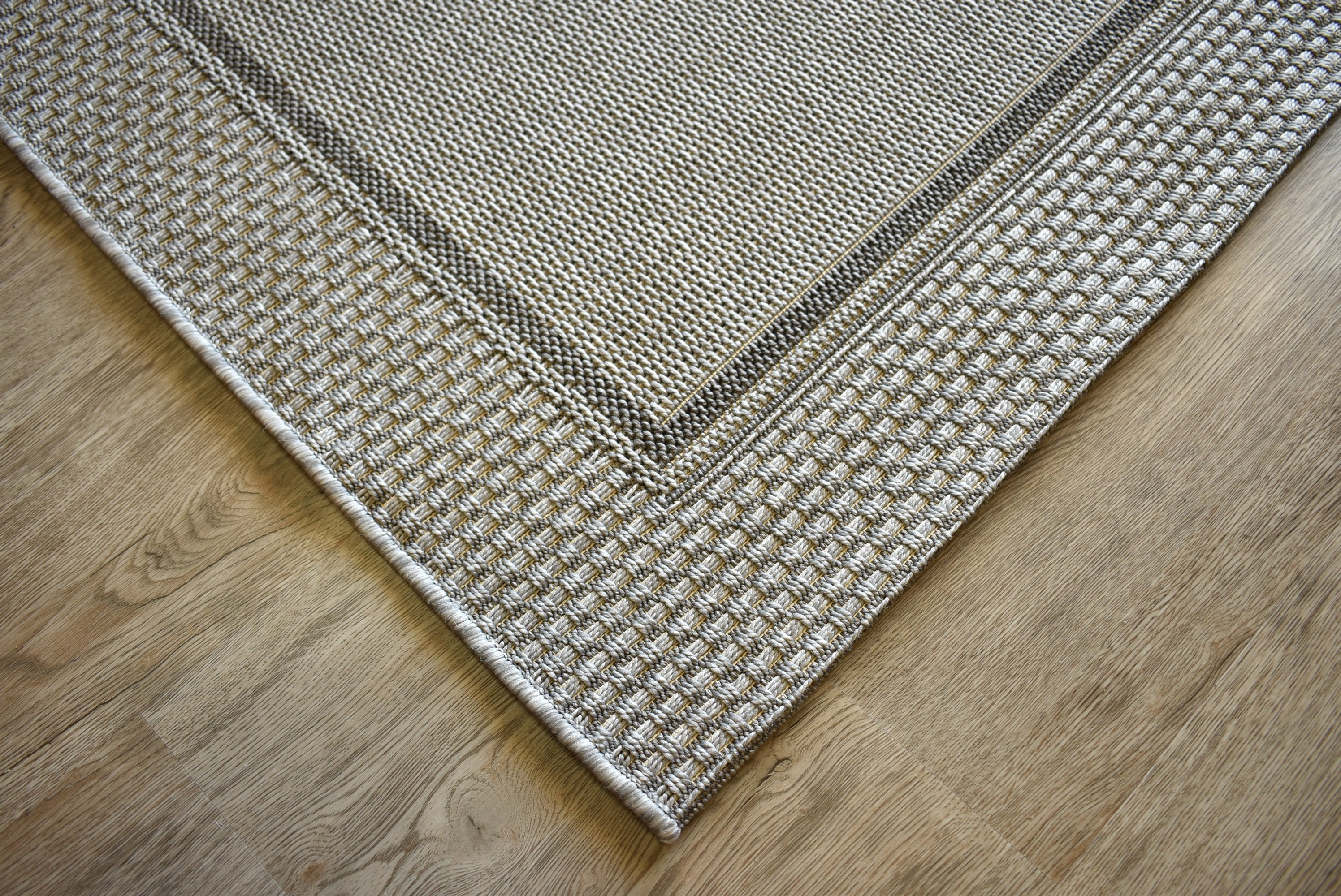 Outdoor Living Border Silver Indoor Outdoor Rug