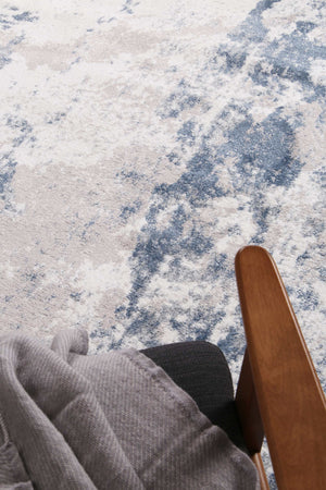 Ermina Modern Abstract Blue Rug