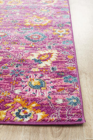Babil Basra Bohemian Fushia Runner Rug - Floorsome