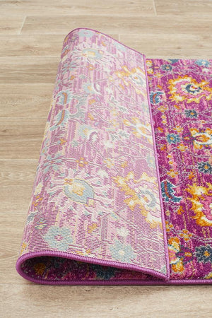Babil Basra Bohemian Fushia Runner Rug - Floorsome